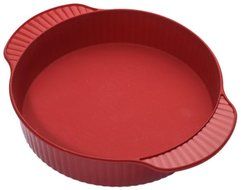 Roshco RBS02R Silicone 9-Inch Round Cake Pan, Red