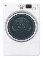 GE White Front Load Laundry Pair with GFWN1600JWW 27" Washer and GFDN160GJWW 27" Gas Dryer N3