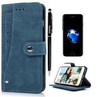 iPhone 7 Plus Case (5.5") - Wallet Flip Folio Stand Case Counterfeit Cashmere Leather Extra ID/Credit Card Holders... N38