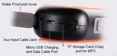 HMW Shock and Water Proof Bluetooth 4.0 Stereo Speaker - Orange