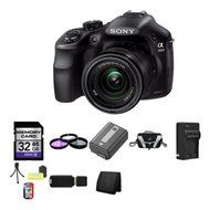 Sony A3000, ILCE-3000K, ILCE-3000KB, 20. 1MP Interchangeable Lens Camera with 18-55mm Zoom Lens (Black) 32GB Package 2