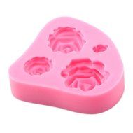 OUMOSI 3D Silicone Mold Rose Flower Fondant Cake Mold (Color Random) N2