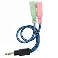 ENVEL 3.5mm Jack Cable Adapter Kit Mutual Convertors for PC headset and Smartphone Tablet Earphone with Headphone...