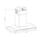 FIREBIRD New 30" European Style Wall Mount Stainless Steel Range Hood Vent W/ Touch Control