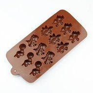 Wholeport 12 Cavities Dinosaurs Silicone Cake Mold Mould Cake Pan Handmade Biscuit Mold