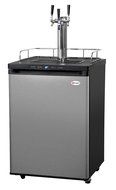 Kegco Full-Size Digital Homebrew Kegerator Triple Faucet Ball Lock Keg Dispenser Stainless N3