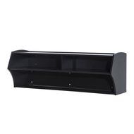 HomCom 49&rdquo; Wall Mounted Floating Media Console - Black N2