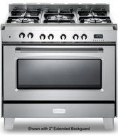 Verona VCLFSGE365SS 36&quot; Classic Dual Fuel Range with 4 cu. ft. European Convection Oven in Stainless Steel