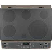 GE PS950EFES Profile 30" Slate Electric Slide-In Smoothtop Double Oven Range - Convection N4