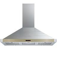 FIREBIRD Golden Front Panel 36" European Style Wall Mount Stainless Steel Range Hood Vent W/ Touch Control FB-D09136...
