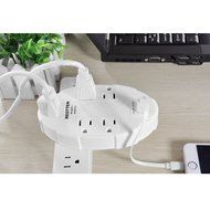 Bestten Wall Outlet Surge Protector with USB Charging, 5 AC Outlets &amp; 2 USB Ports, ETL Certified N6