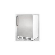 Summit Commercial 5.5 cu. ft. Free Standing or Under-Counter All-Refrigerator with Front Lock in Wh