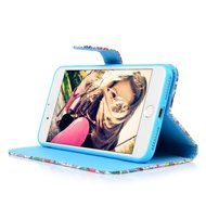 iPhone 7 Plus Case (5.5 inch) - Wallet Flip Stand Case PU Leather Case with Shockproof TPU Inner Bumper Colorful... N54