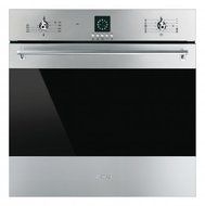 Smeg SF399XU 24" Classic Single Wall Oven with 10 Cooking Modes True European Convection Digital Analog LED Electronic...