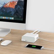 EasyAcc Multiple USB Charger 7.2 A 3 Ports Desktop USB Charging Station with 2 Surge Protected Outlets and 5ft...