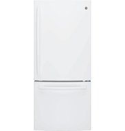 GE GBE21DGKWW 30" Energy Star Freestanding Bottom Freezer Refrigerator with 20.9 cu. ft. Capacity (White)