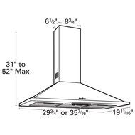 Air King VAL36BL 36-Inch Valencia Chimney Style Range Hood, Black N2