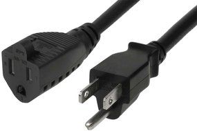 SF Cable, 3ft 16 AWG Outlet Saver Power Extension Cord (NEMA 5-15R to NEMA 5-15P)