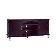 Premier Large Black Flat Panel Plasma / LCD TV Console with Media Storage N5