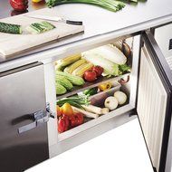 1.8 meter Stainless Steel Under-Counter Worktop Commercial Refrigerator Cooler Freezer Kitchen Countertop Fridge...
