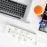 BESTEK 12-Outlet Power Strip Surge Protector 6-Foot Cord with Dual Smart USB and Ethernet / Cable / Satellite... N5
