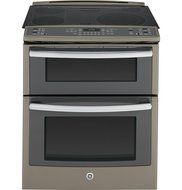 GE PS950EFES Profile 30" Slate Electric Slide-In Smoothtop Double Oven Range - Convection N9