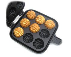 Taiyaki Walnut Shaped Waffle Maker (9 Walnut Waffles) with English Recipe N3