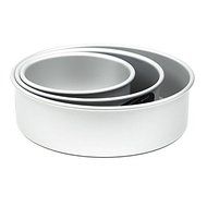 Cake Pan Set of 3, Round 3 Inches 6,8 &amp; 10 inches by Fat Daddio&#039;s