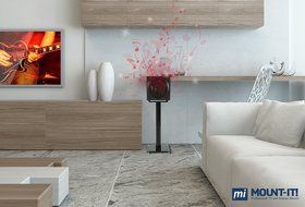 Mount-It! Floor Speaker Stands for Satellite Speakers and Surround Sound (5.1 and 2.1) Systems, Glass and Aluminum... N13