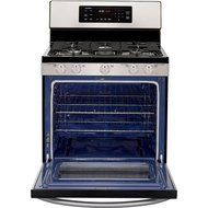 LG LRG3093ST 30" Freestanding Gas Range, 5 Sealed Burner Oven in Stainless Steel N4