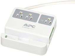 APC P3U3B Essential Surge Arrest, 3 Outlets, 3 USB Charging Ports, 120V, Black