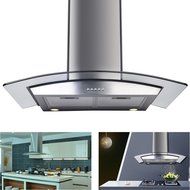 Douself 30" Range Hood Kitchen Wall Mount Stainless Steel &amp; Glass N5