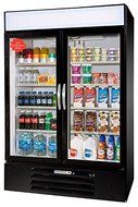 Beverage-Air MMR49-1-W-EL MarketMax 52&quot; Two Section Glass Door Reach-In Merchandiser Refrigerator with LED Lighting...
