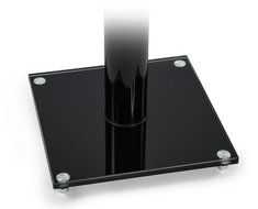 Mount-It! Floor Speaker Stands for Satellite Speakers and Surround Sound (5.1 and 2.1) Systems, Glass and Aluminum... N15