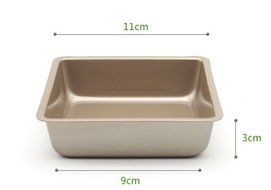 GAMT 4 Inch Square Baking Mold 2 Pcs N2