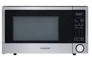 Daewoo - 1.1 Cu. Ft. Mid-Size Microwave - Stainless-Steel/Black N3