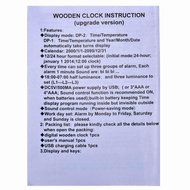DZT1968 Wooden LED Electronic Desktop Digital Alarm Clock With Temperature