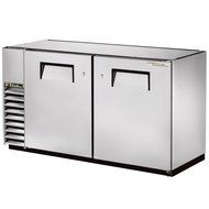 True TBB-24GAL-60-S 60" Stainless Steel Solid Door Back Bar Cooler