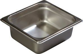 Carlisle 607162 Stainless Steel 18-8 DuraPan Light Gauge 1/6 Size Anti-Jam Food Pan, 1.6 quart Capacity, 2.5"... N2