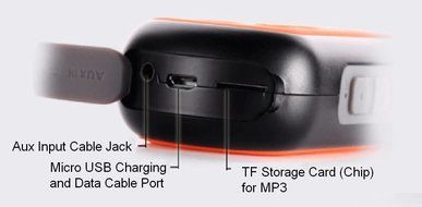 HMW Shock and Water Proof Bluetooth 4.0 Stereo Speaker - Orange N7