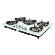 Ship from US !! Windmax 30" Kitchen White Tempered Glass 5 Burners Built-in NG/LPG Gas Cooktops N4