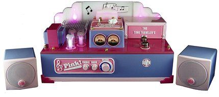 The Time Traveler's Amp PINK! Model Bluetooth Vacuum Tube Hybrid Stereo Compact Amplifier