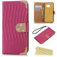 S7 Case,Samsung Galaxy S7 Case (Non-Edge) - Mavis's Diary Premium Wallet Flip Case Fashion Lizard PU Leather Bling... N30