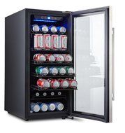 Phiestina PH-CBR100 106 Can Beverage Cooler Stainless Steel Door with Handle N4