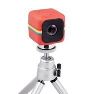 Lightning Power - Silver Chrome color Metallic Tripod adapter mount for Polaroid Cube Lifestyle Action Camera... N3