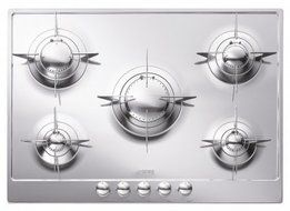 Smeg PU75ES 28" Piano Design Gas Cooktop with 5 Sealed Burners Evershine Automatic Electronic Ignition and Safety...