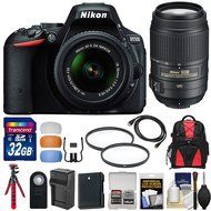 Nikon D5500 Wi-Fi Digital SLR Camera &amp; 18-55mm G VR DX II (Black) with 55-300mm VR Lens + 32GB Card + Backpack...