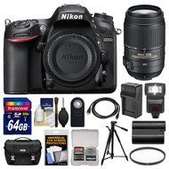 Nikon D7200 Wi-Fi Digital SLR Camera Body with 18-300mm VR Lens + 64GB Card + Case + Flash + Battery/Charger +... N4