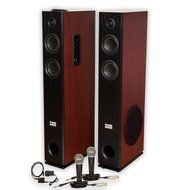 Acoustic Audio TSi500 Bluetooth Powered Floorstanding Tower Multimedia Speakers with Optical Input and Mics TSi500DM2 N2