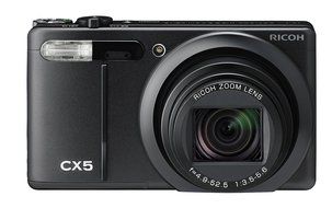 Ricoh CX5 10 MP CMOS Digital Camera with 10.7x Optical Zoom (Black)